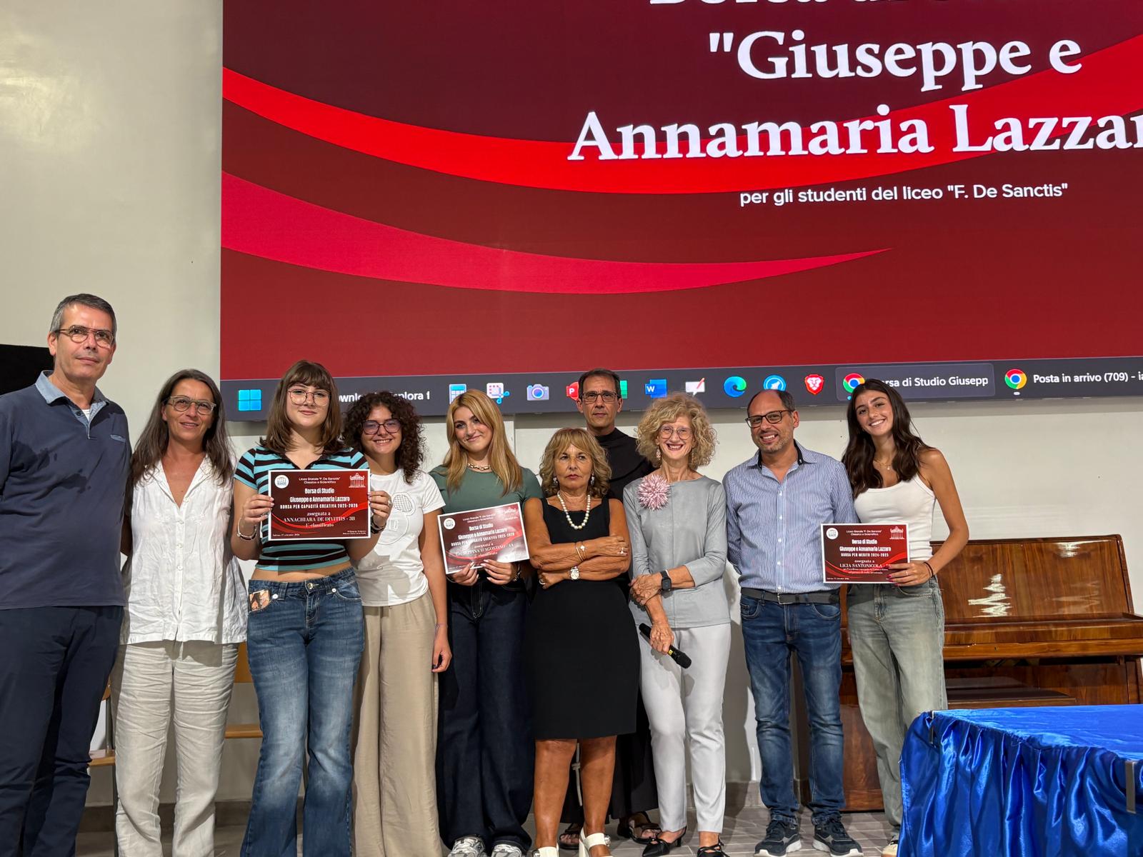 Premiati il merito e la creatività: le Borse di Studio “Giuseppe e Annamaria Lazzaro”